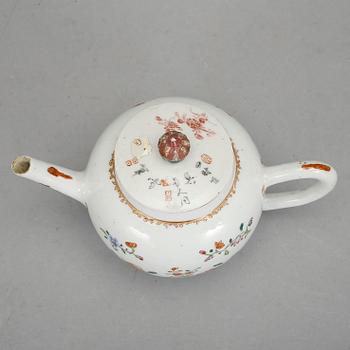 TEKANNA, kompaniporslin, Kina, Qianlong 1700-tal.