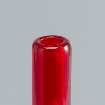 A CENDESE GLASS VASE, 1980.