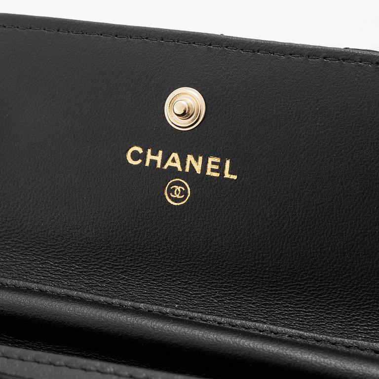 Chanel, väska, Mini Satin Camelia Chain bag.