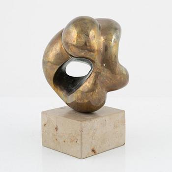 Eva Acking, sculpture. Signed. Bronze, total height 17 cm.