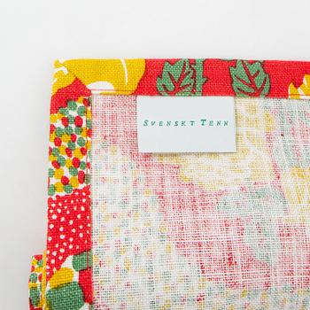 Firma Svenskt Tenn, Svenskt Tenn, waist apron, runner and 4 pcs of coasters, "Catleya Lin" and "Lin Korall".