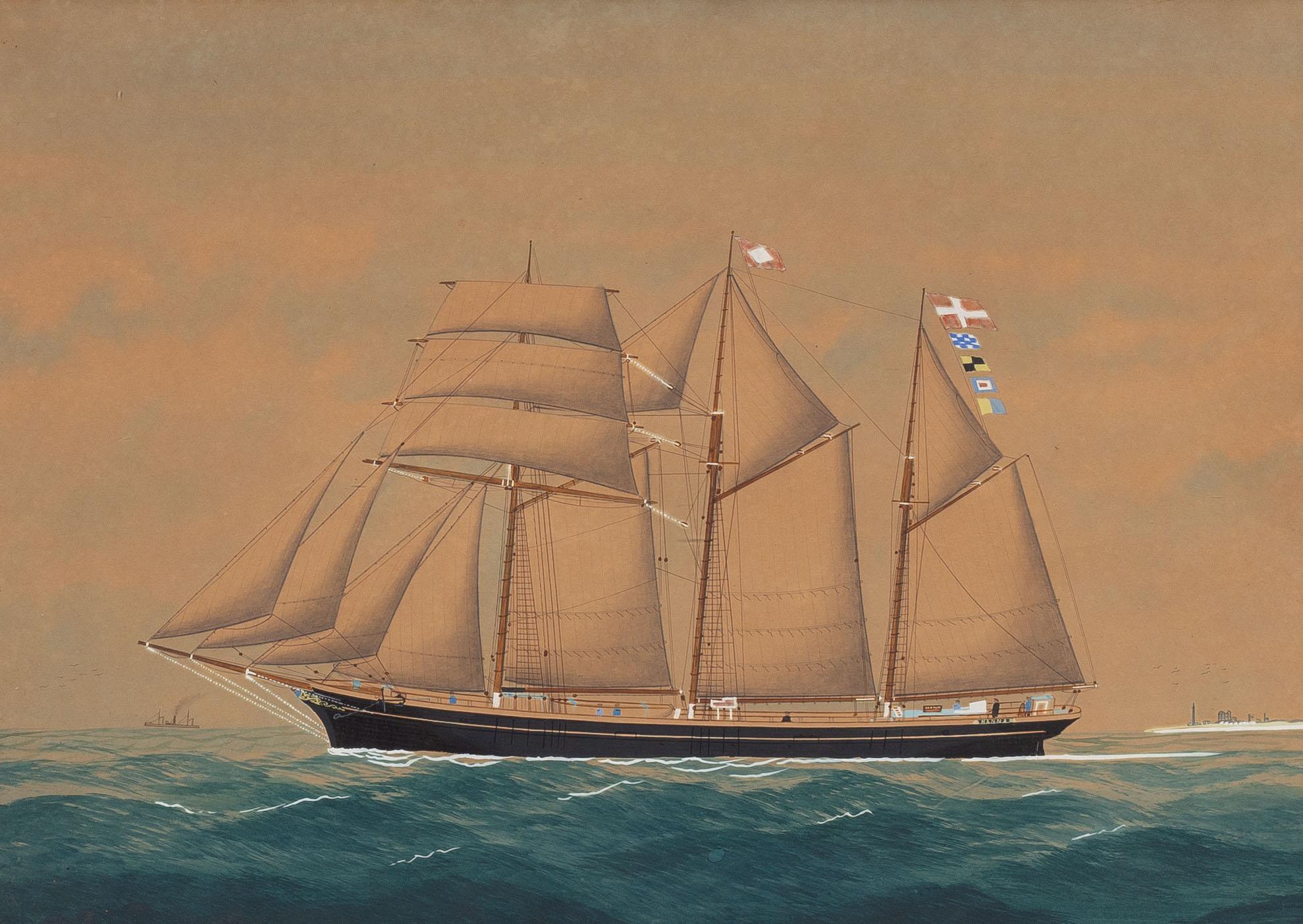H Torkildsen, Three-masted barquentine "Nanna".