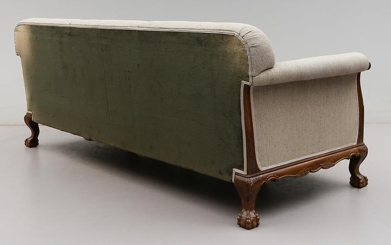 SOFFA, chippendalestil, 1900-talets första hälft.