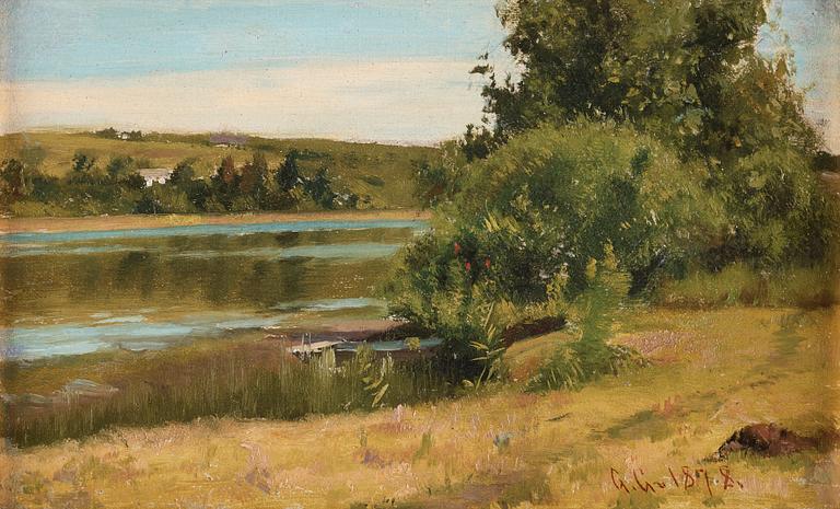 Gilbert William Gaul, River landscape.