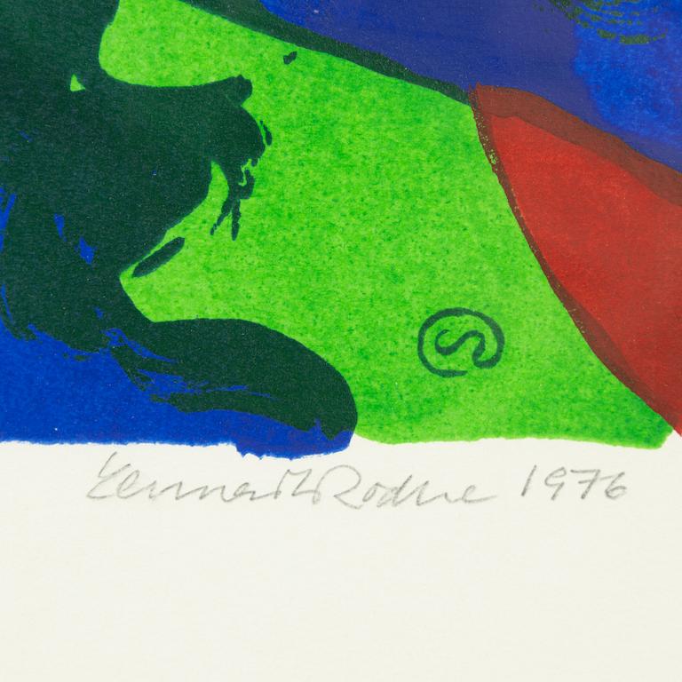 Lennart Rodhe, silkscreen in colours, 1976, signed 25/75.