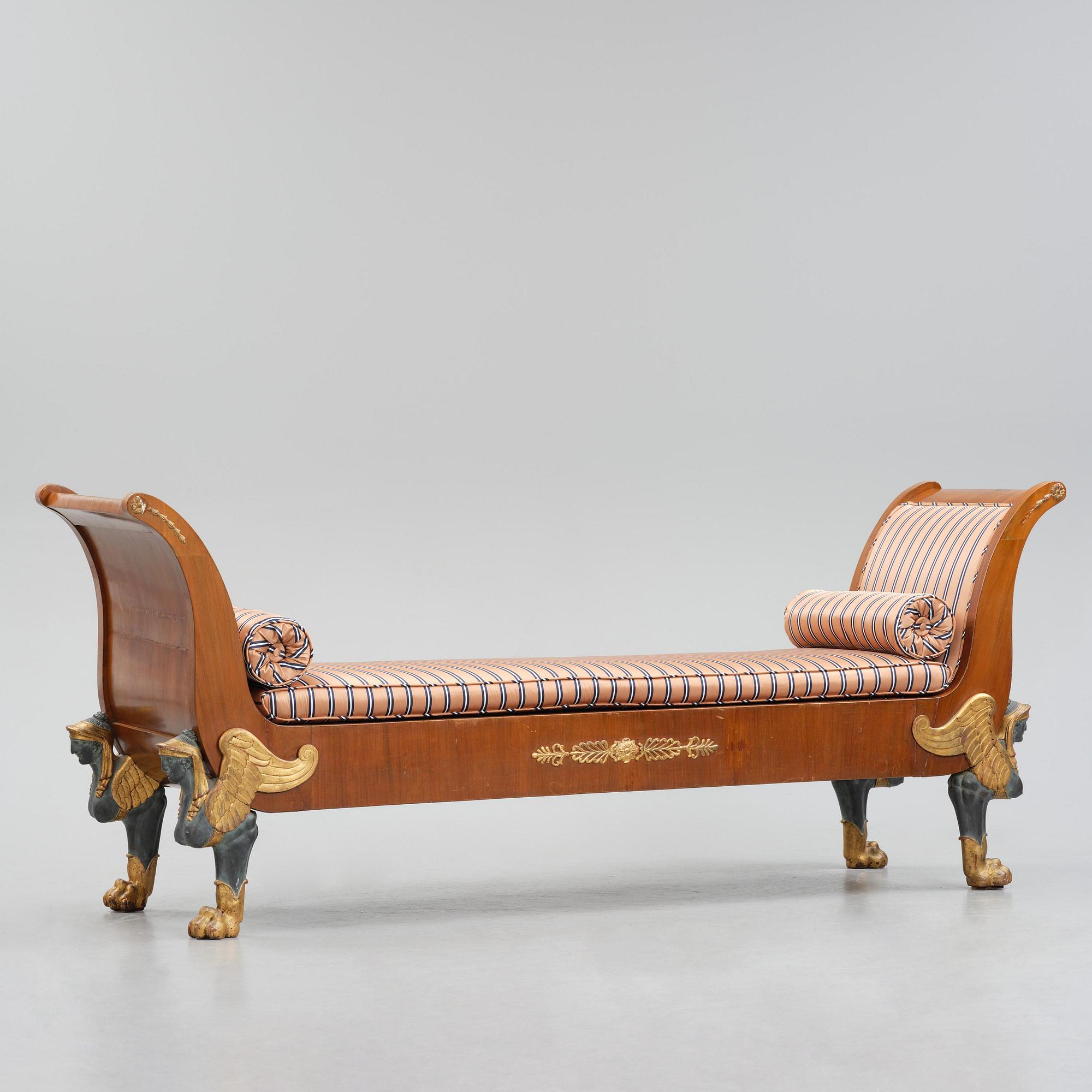 A Swedish Empire daybed, early 19th century.
