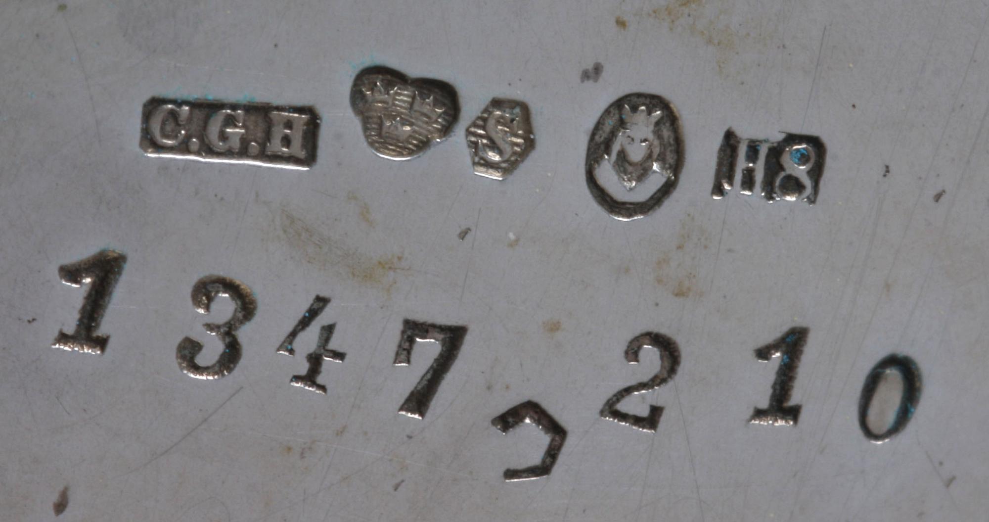 BÄGARE, silver, rokokostil, C G Hallberg, 1934. 340 gr.