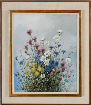 LISA SOLLANDER-BLOMQVIST, 2 st, oljor på duk och pannå, sign.