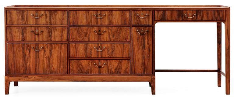 A Frode Holm palisander sideboard, Illums Bolighus, Denmark 1950's.