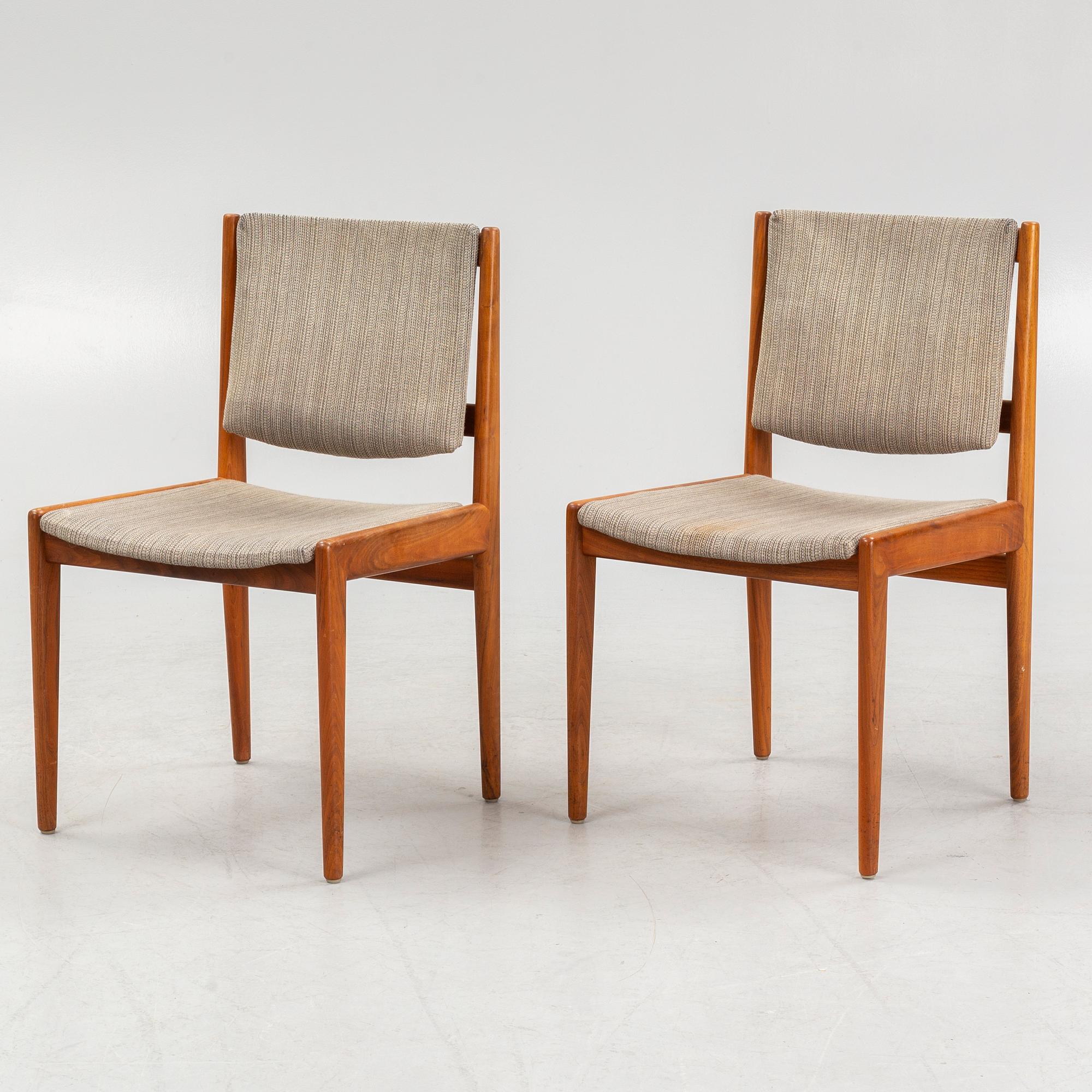 Karl Erik Ekselius, matbord och stolar, 6 st, JOC, Vetlanda, 1960-tal.