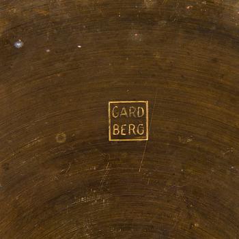 BERTEL GARDBERG, A pair of candleholders in brass, marked Gardberg.