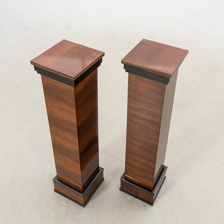Pedestals, a pair, first half/mid 20th century.