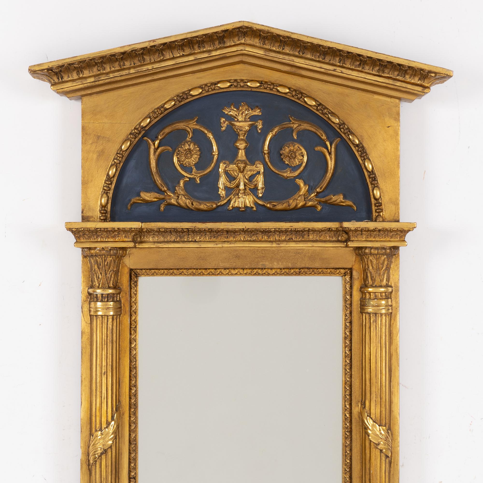 Mirror, Johan Martin Berg (mirror manufacturer in Gothenburg 1803- ca 1837), Empire.