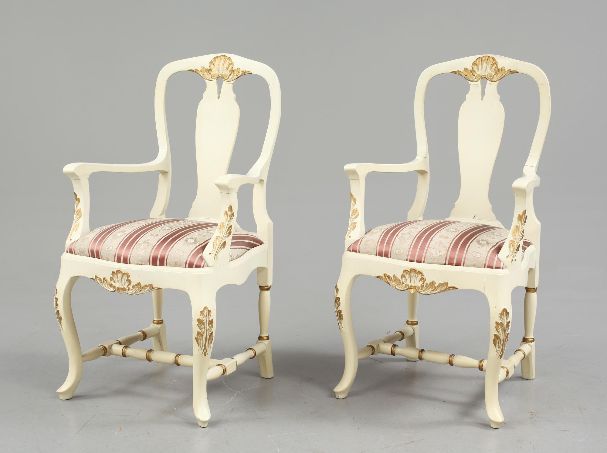 SALONGSGRUPP, 11 delar, rokokostil, 1900-tal.