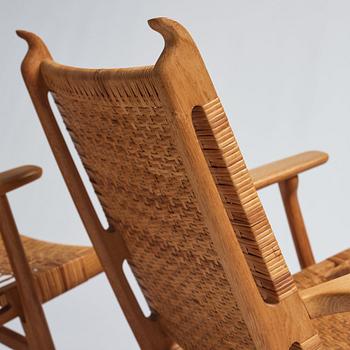Hans J. Wegner, ett par fåtöljer "CH-27", Carl Hansen & Son, Danmark.