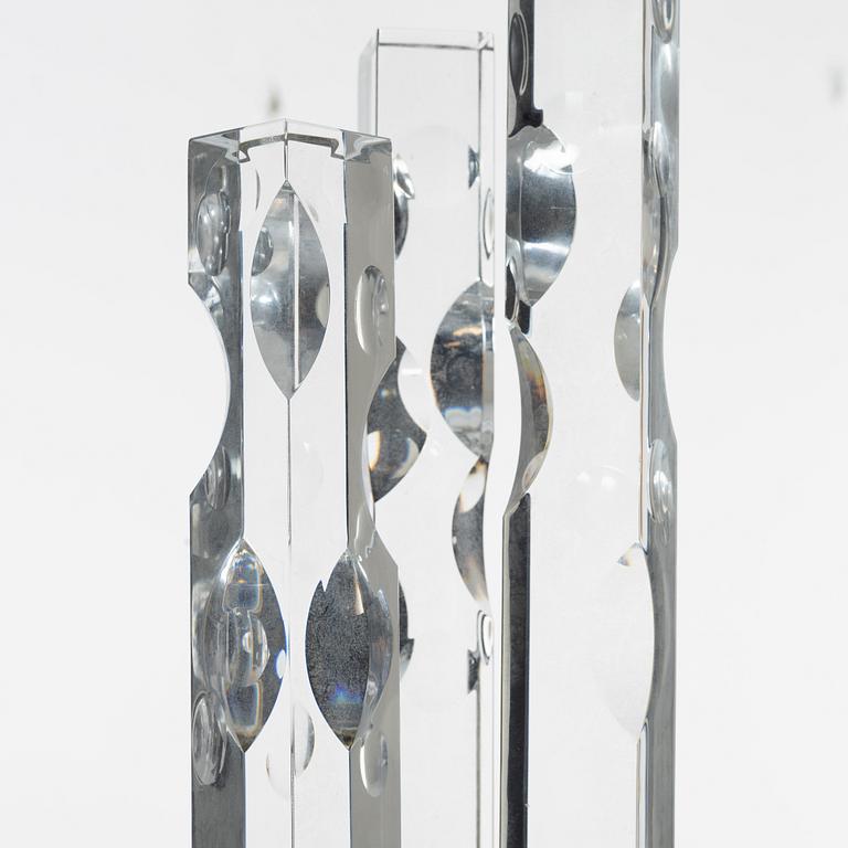 Jan Johansson, skulptur, "Metropolis I", Orrefors, 1973.