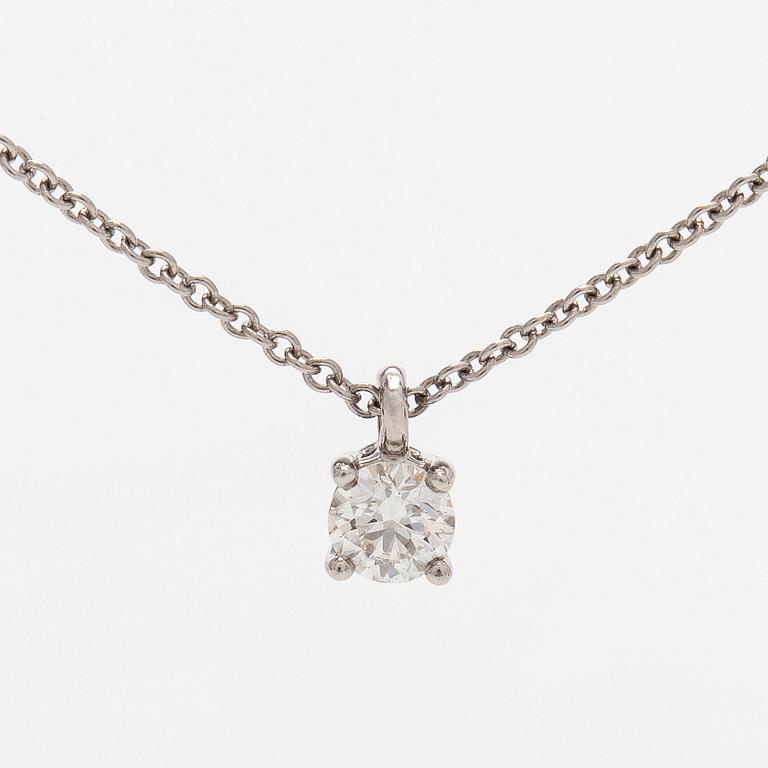 Tiffany & Co, kaulakoru, platinaa ja briljanttihiottu timantti.