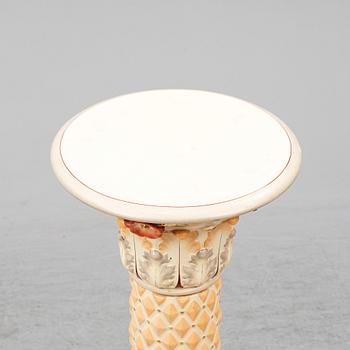 A ceramic pedestal and plant pot from Rörstrand, circa 1900.