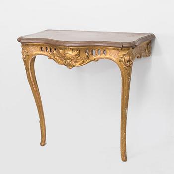 A rococo style console table,