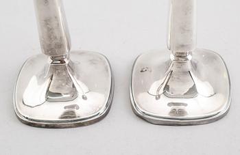 LJUSSTAKAR, 1 par, silver, svenska stämplar T Eldh, 1974.