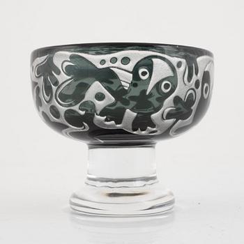 Bertil Vallien, a unique bowl, Boda Åfors, 1963.