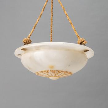 An alabaster ceiling lamp, 1920s.