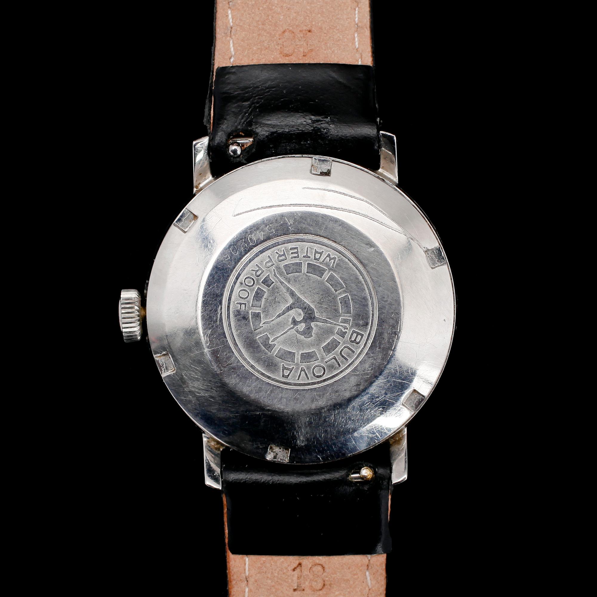 ARMBANDSUR, stål, Bulova, 1900-talets mitt.