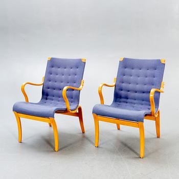 Bruno Mathsson, armchairs, a pair of model 'Mina'.