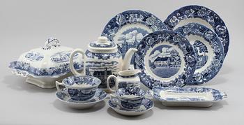 SERVISDELAR, 82 delar, flintgods, "Skåne", Rörstrand, 1900-tal.