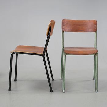 STOLAR, 4 st, Grythyttan Stålrörsmöbler, 1900-talets andra hälft.