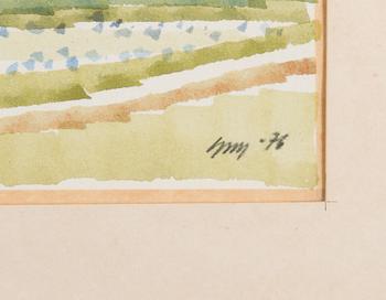 GUY FRISK, akvarell, signerad och daterad -76.