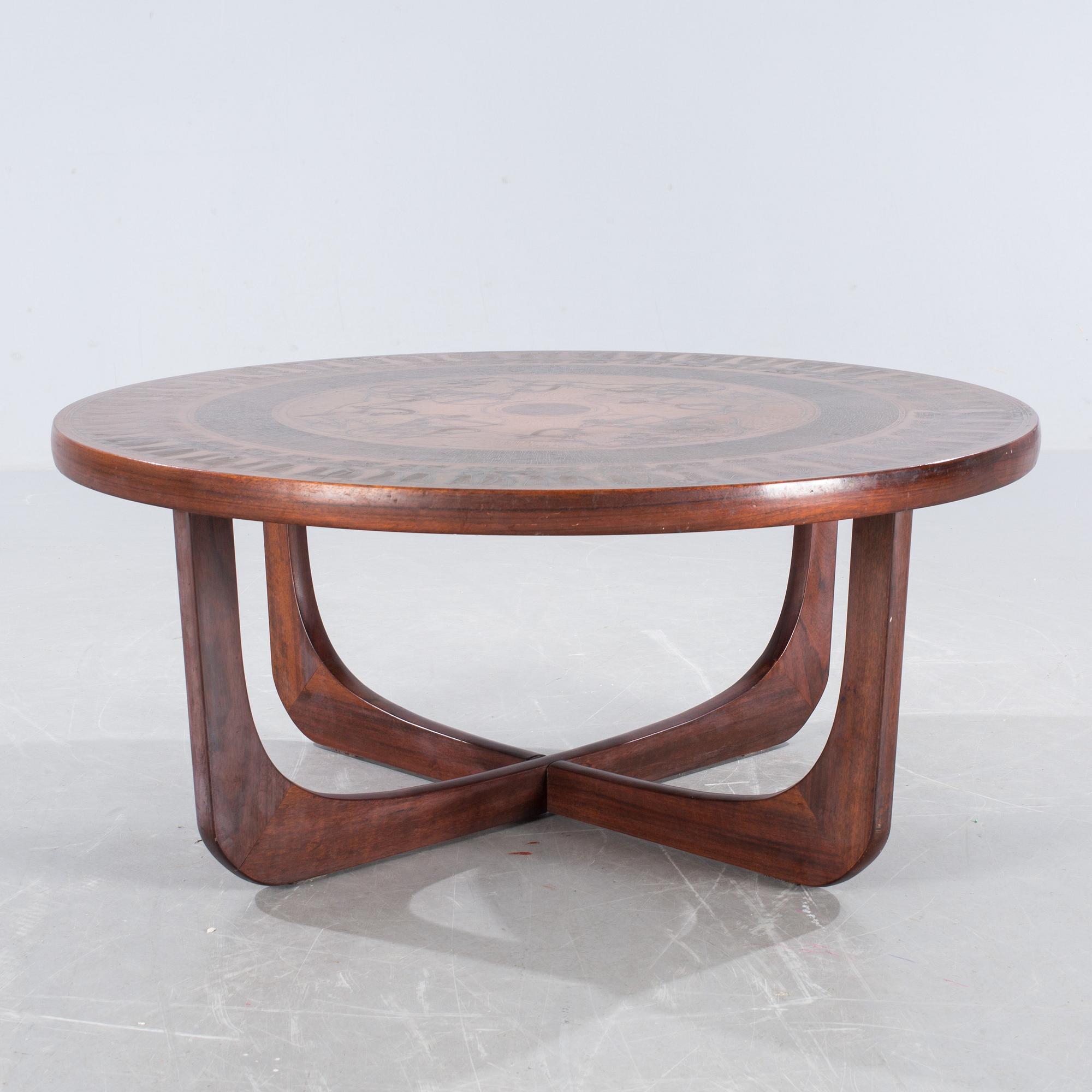 SOFFBORD, kopparskiva. 1900-talets andra hälft.