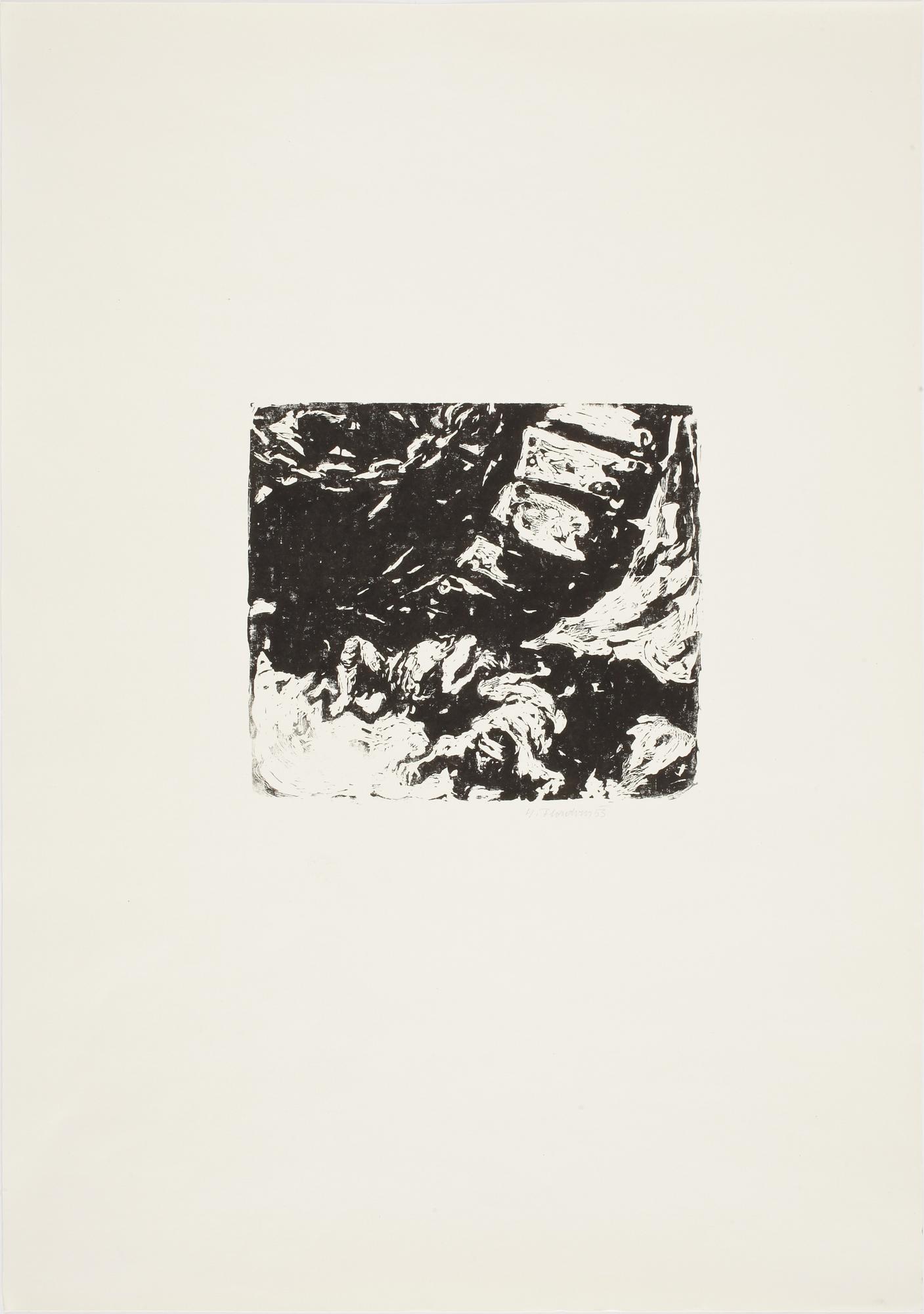 HERBERT FLADERER, 2 st träsnitt, sign -53.