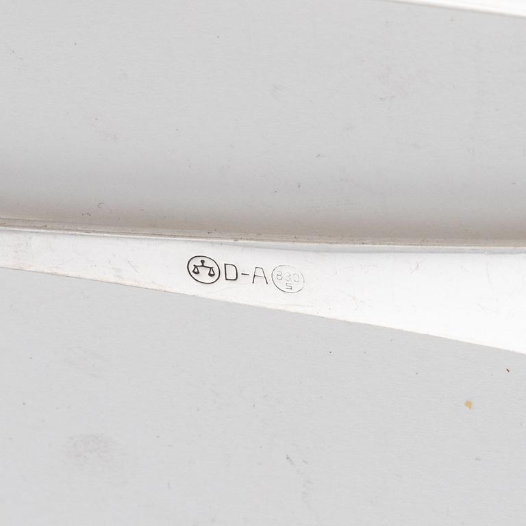 David Andersen, 'Rådhus Vifte' silver cutlery, Norway, (20 pieces).
