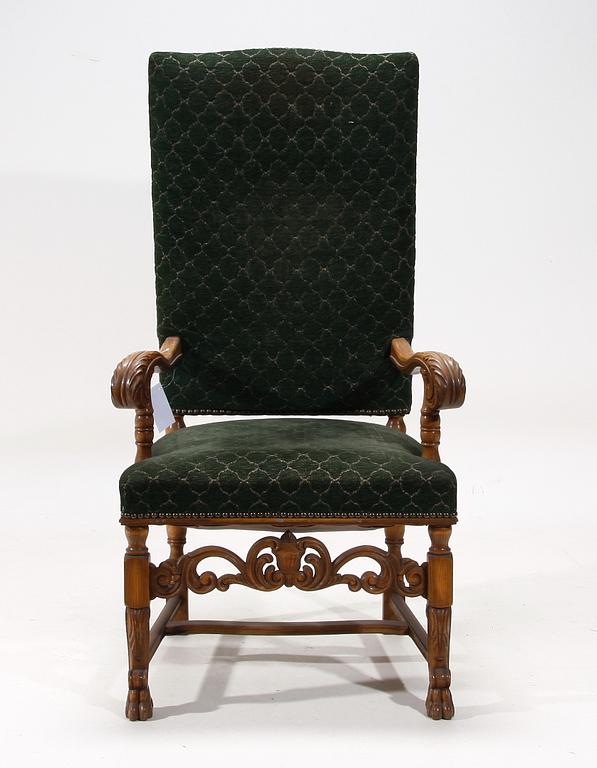 KARMSTOL, barockstil, tidigt 1900-tal.
