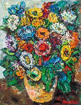 96. Albin Amelin, Still life with flowers.