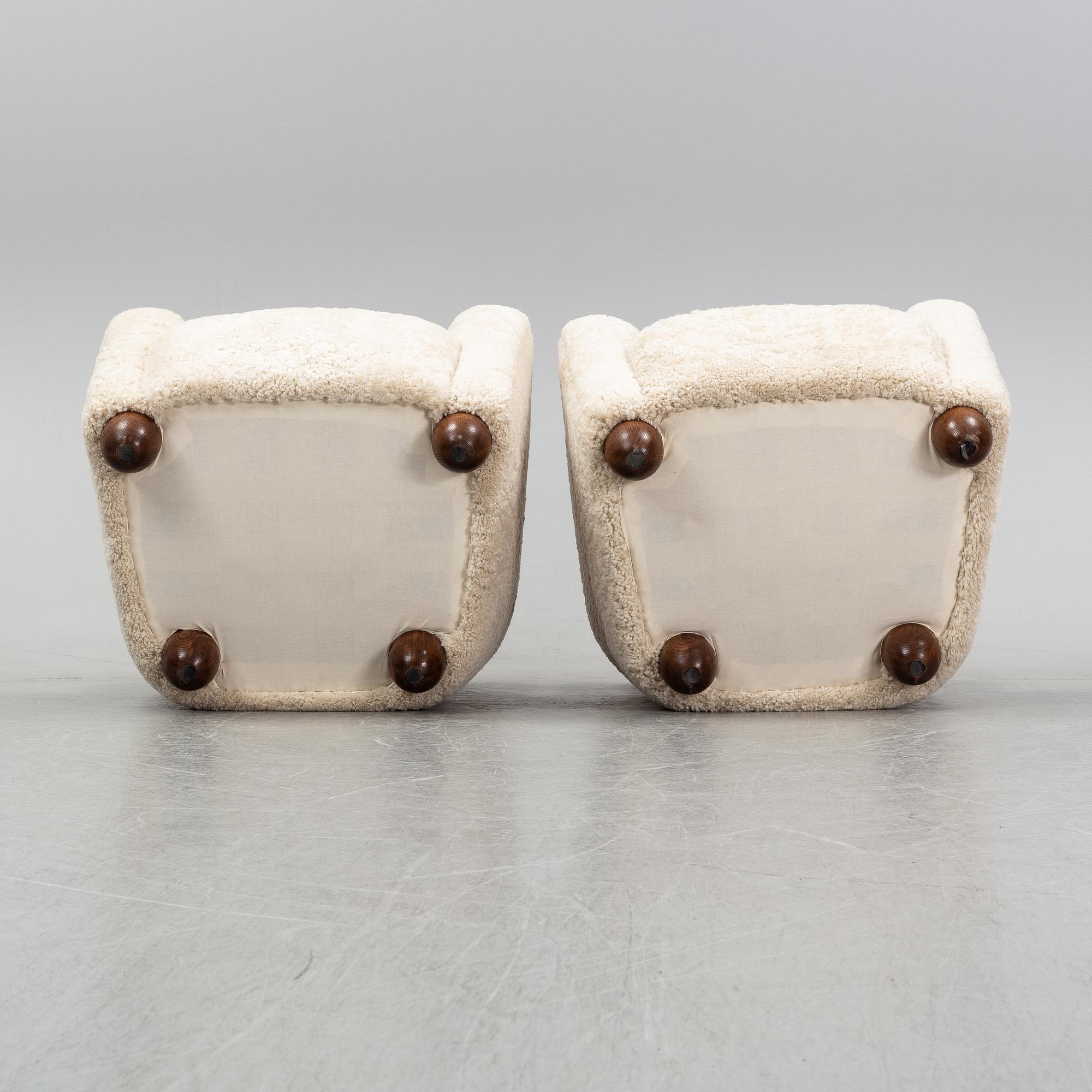 Fåtöljer, ett par, 1940-tal.