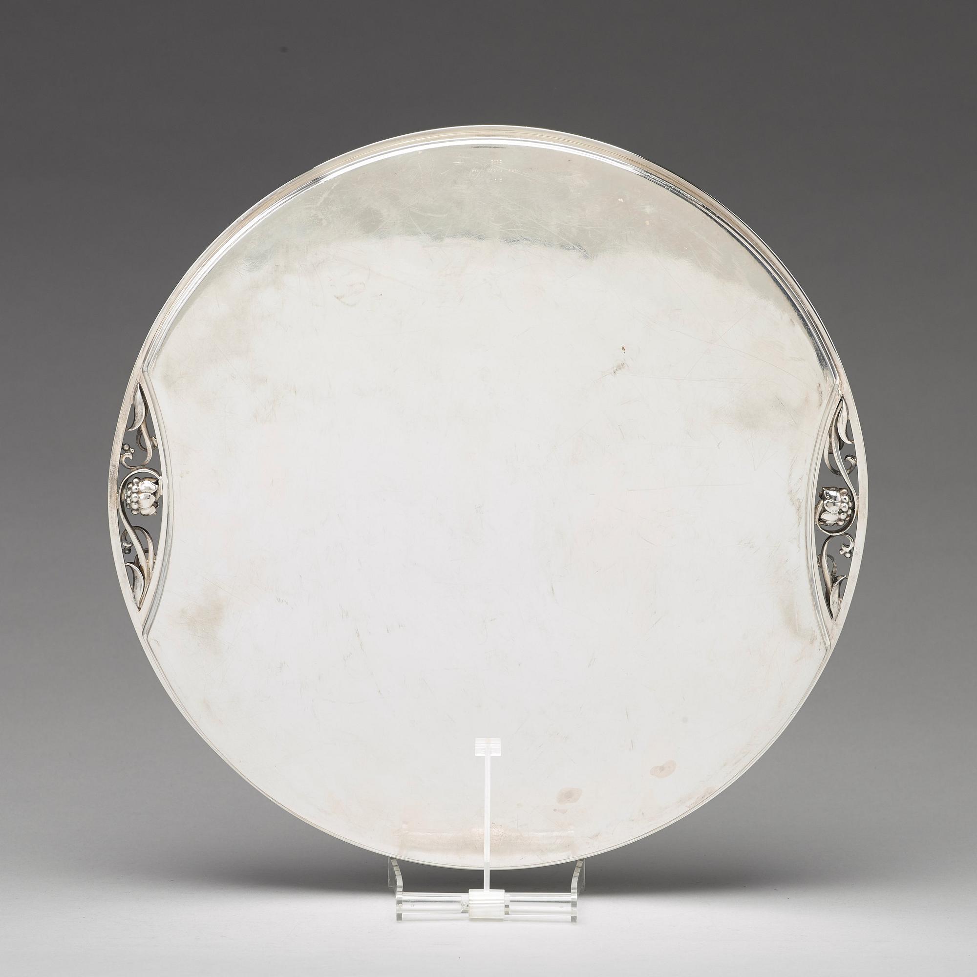 Georg Jensen, te- och kaffeservis, 5 delar med bricka, Argenterie d'Art de Georg Jensen, Köpenhamn ca 1930-1938.