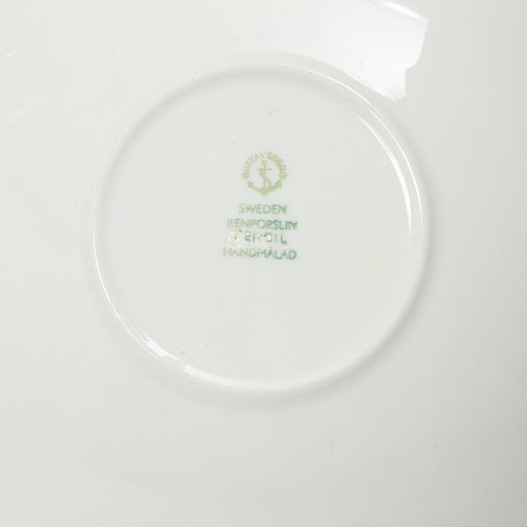 Stig Lindberg, matservis, 27 delar, benporslin, "Pencil", Gustavsberg.