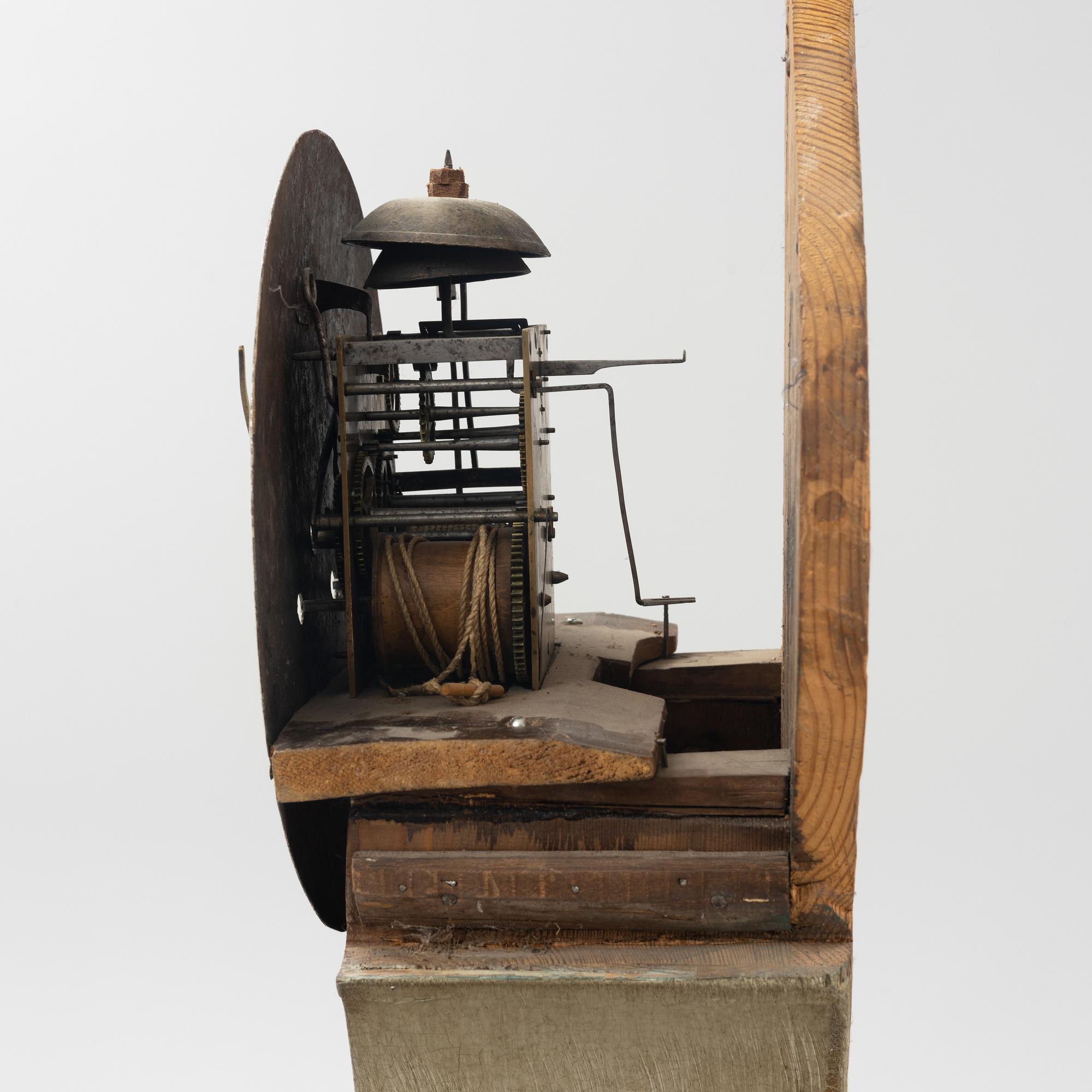 A rococo long case clock, Sweden, second half of the 18th century.