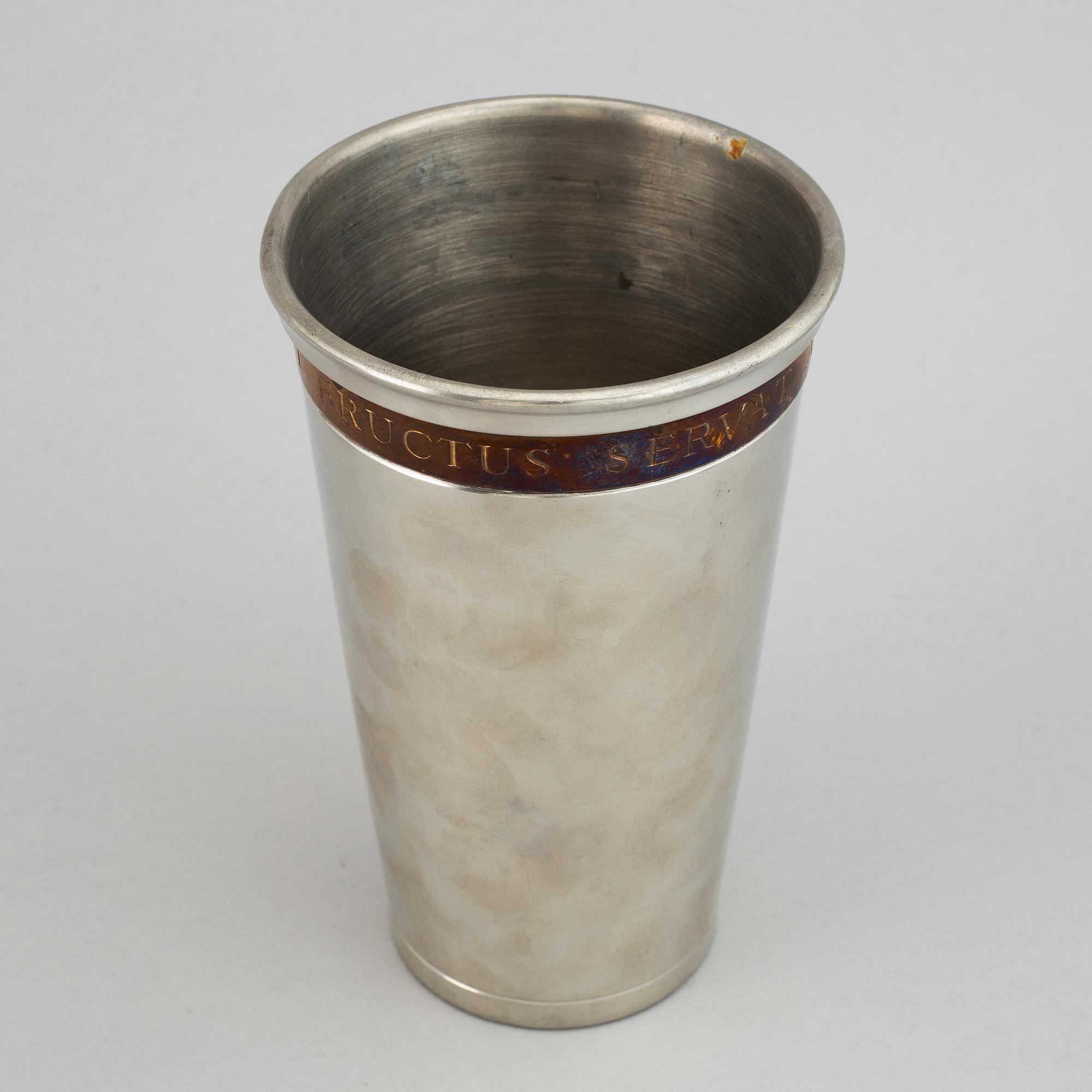 Estrid Ericson, a pewter vase for Firma Svensk Tenn 1972.