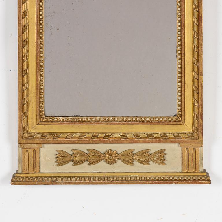 A late Gustavian mirror, late 18th Century.