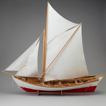 AXEL GLIMBERG, modellbåt, "Vrakeka", byggår 1989.