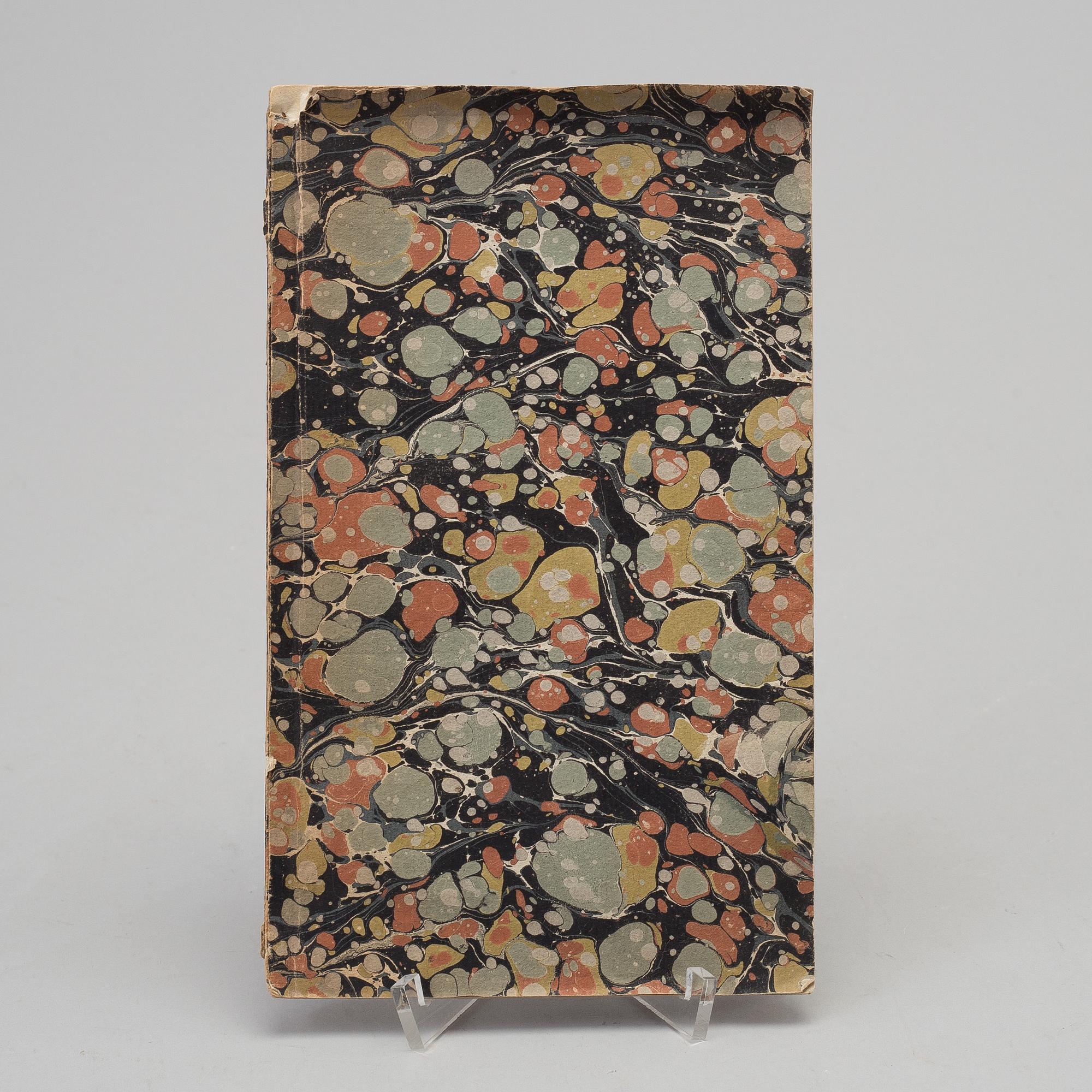 BOK, Herman A. Falk, Sällsynt jaktbok, Stockholm, 1819.