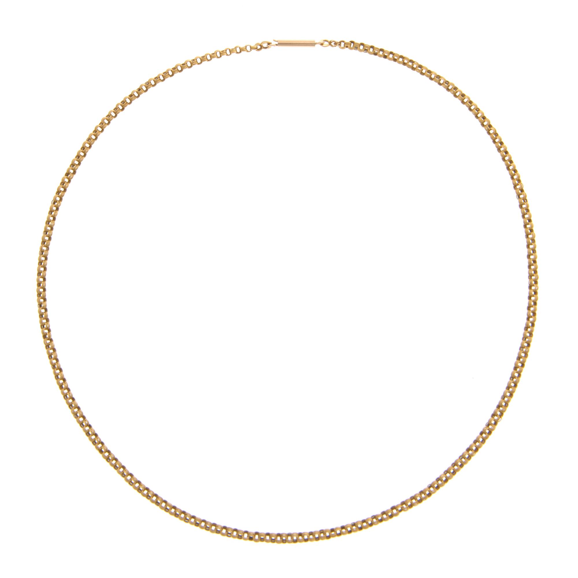 A NECKLACE, 14K (56) gold. Nikolay Strulev, Moscow 1883-1908.