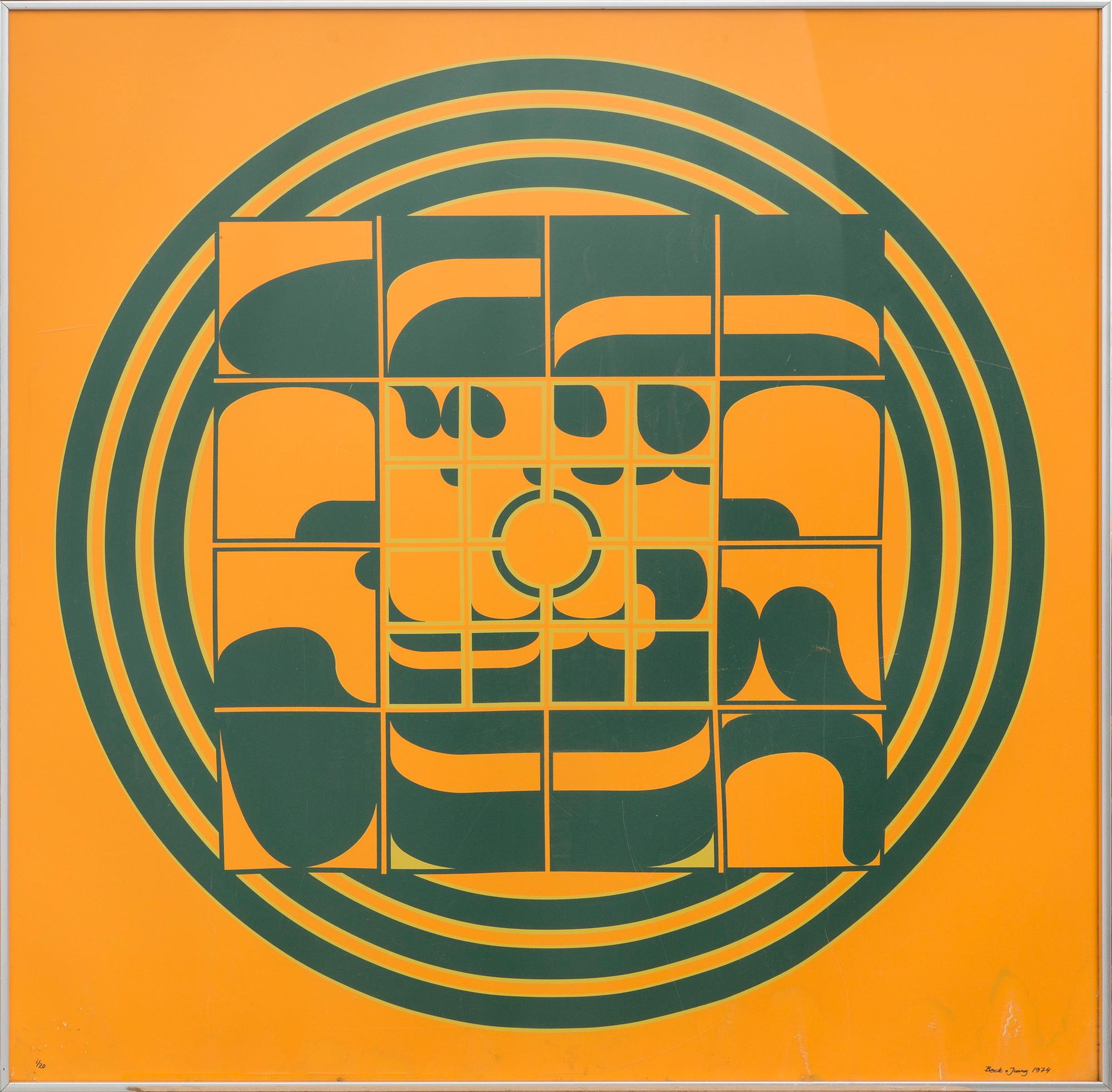 BECK & JUNG, a 1974 signed and numbered screen print.