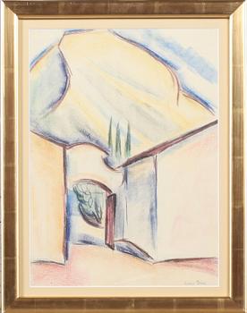 AGNES CLEVE, pastell, signerad.