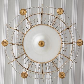 Ljusring, för sex ljus, Stockholmsarbete ca år 1800, Sengustaviansk.