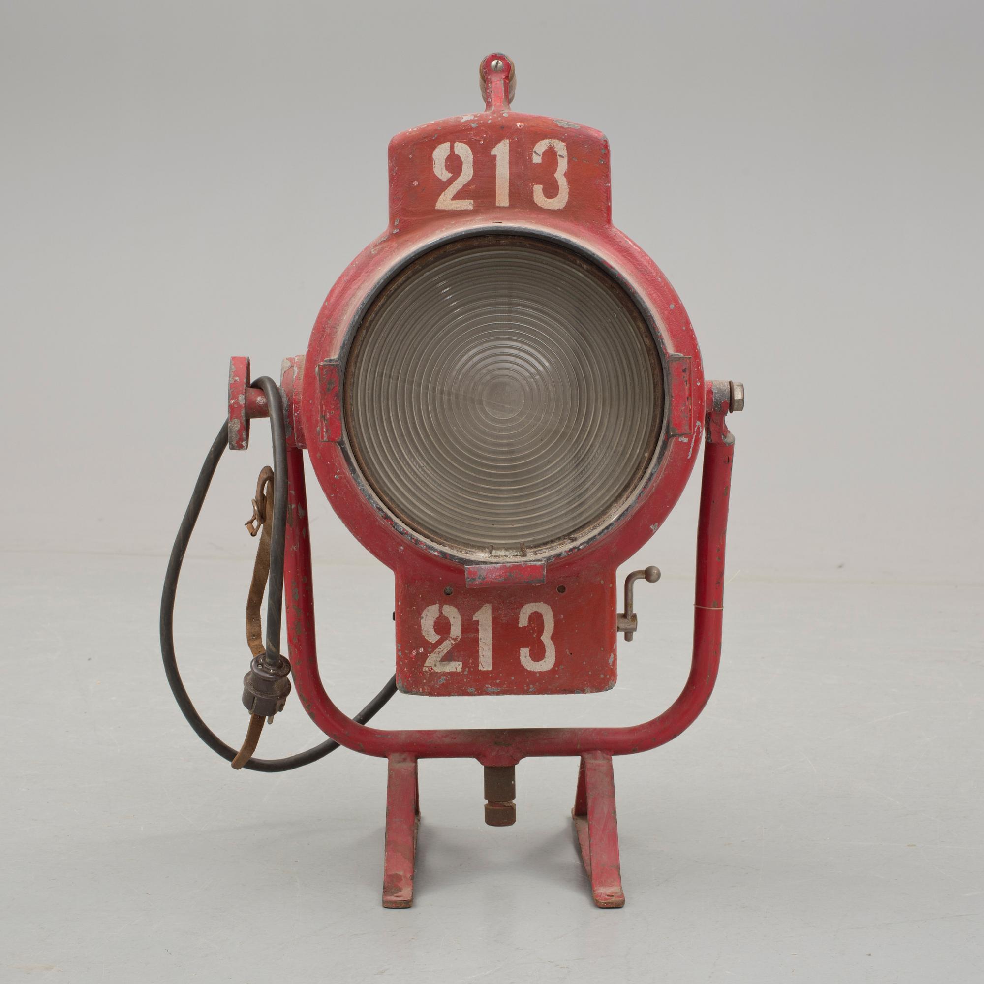 STRÅLKASTARE/TEATERLAMPA, plåt, Metronome, 1900-talets mitt.