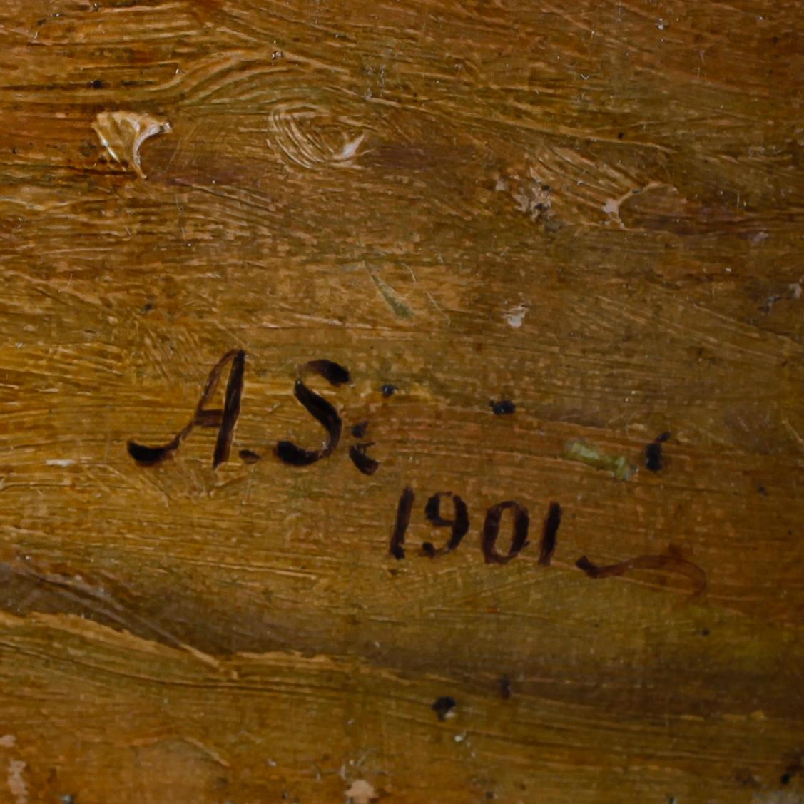 OTTO BACHE, kopia efter, olja på duk, monogramsignerad A.S och daterad 1901.